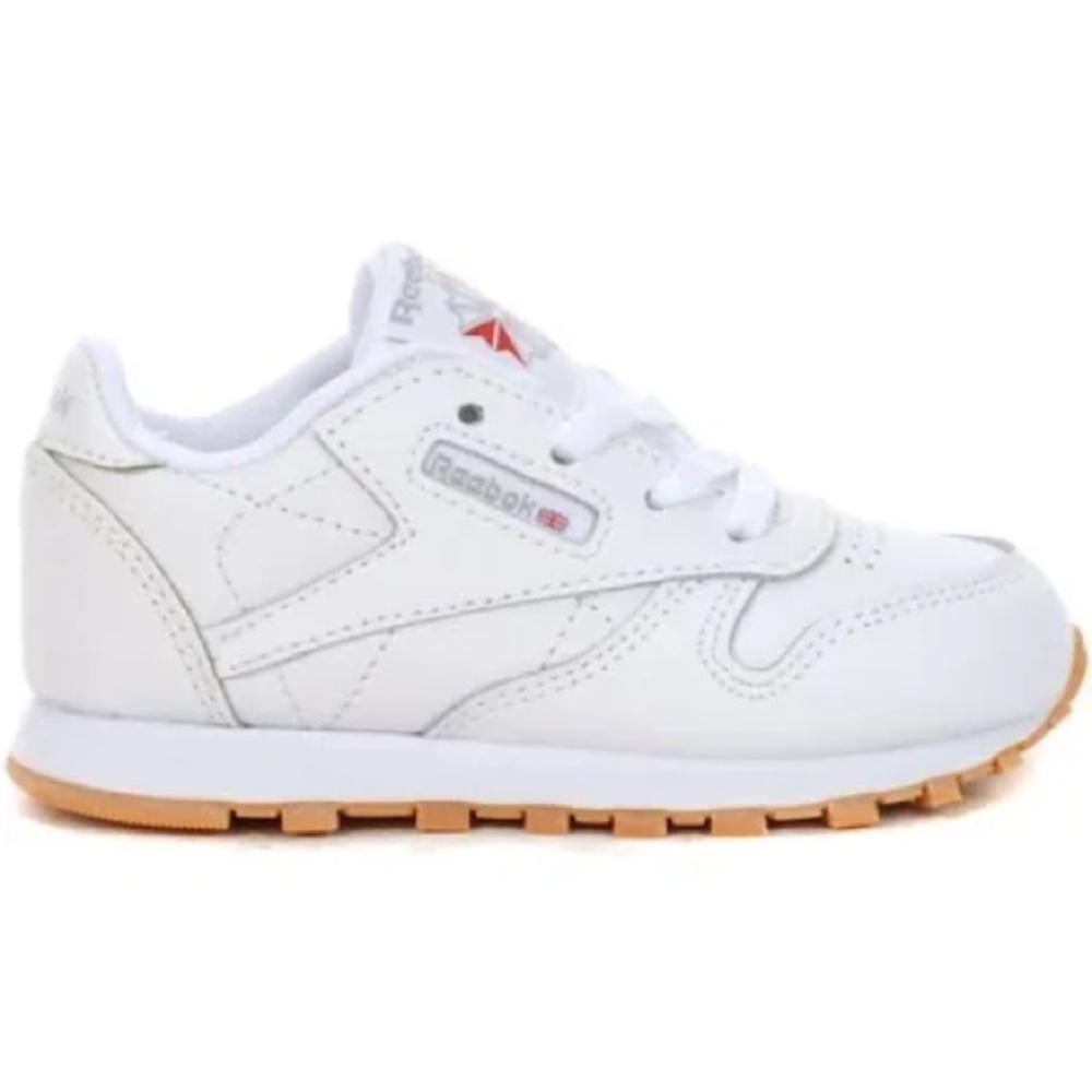 Reebok Classic Leather White Sneakers size 11 preschool